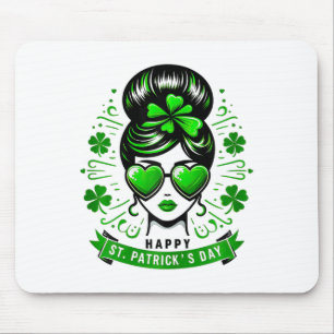 Frohe St Patricks Day Brötchen Saint Paddys Mädche Mousepad