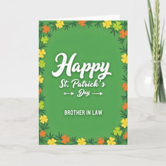 Frohe St. Patrick's Day Bruder Karte (Vorderseite)
