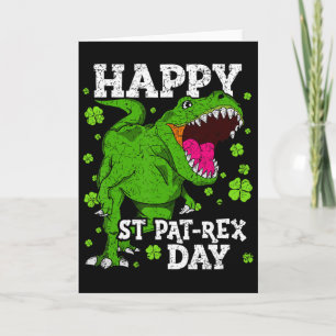 Frohe St. Patrick's Day Dinosaur T-Rex Jungen Klei Karte