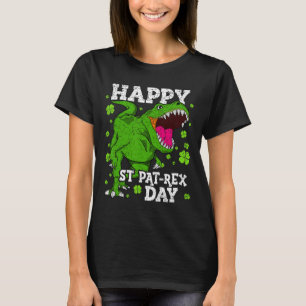 Frohe St. Patrick's Day Dinosaur T-Rex Jungen Klei T-Shirt