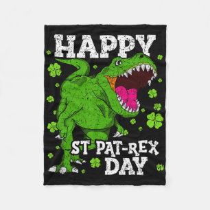 Frohe St. Patricks Day Dinosaurier T-Rex Jungen Kl Fleecedecke