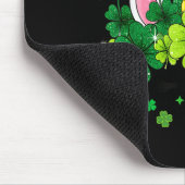 Frohe St Patricks Day Einhorn Gesicht Irisches Kle Mousepad (Ecke)