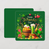 Frohe St. Patrick's Day Festliche Feier Einladung (Vorne/Hinten)