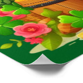 Frohe St. Patrick's Day Festliche Feier Poster (Ecke)