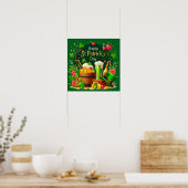 Frohe St. Patrick's Day Festliche Feier Poster (Küche)