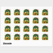Frohe St. Patrick's Day Festliche Feier Quadratischer Aufkleber (Blatt)