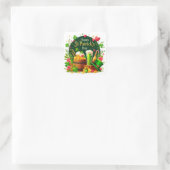 Frohe St. Patrick's Day Festliche Feier Quadratischer Aufkleber (Tasche)