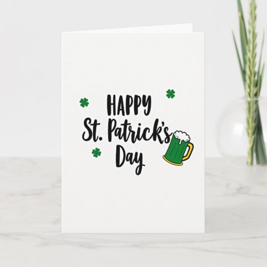 Frohe St. Patrick's Day Fun-Karte Karte (Vorderseite)