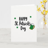 Frohe St. Patrick's Day Fun-Karte Karte (Gelbe Blume)