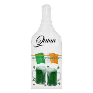 Frohe St. Patrick's Day Glas Schneidbrett Bier Schneidebrett