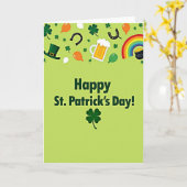 Frohe St. Patrick's Day Glückskarte Karte (Gelbe Blume)