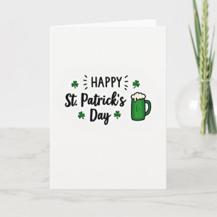 Frohe St. Patrick's Day Green Beer Karte
