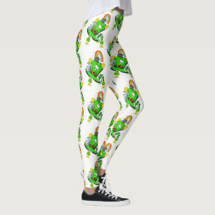 Frohe St. Patrick's Day-Hasen-Leggings Leggings
