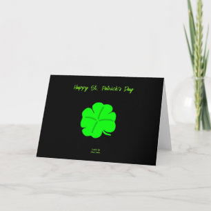 Frohe St. Patrick's Day-Horizontal-Grußkarte Karte