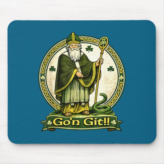 Frohe St. Patricks Day irischer Feiertag Glückspil Mousepad (Vorne)