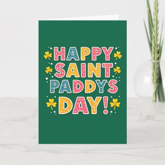 Frohe St. Patrick's Day Karte (Vorderseite)