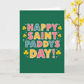 Frohe St. Patrick's Day Karte (Gelbe Blume)