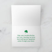Frohe St. Patrick's Day Katzen Karte (Innenseite)