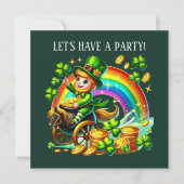 Frohe St. Patrick's Day-Party Einladung (Vorderseite)
