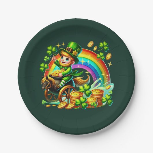 Frohe St. Patrick's Day-Party Pappteller (Vorderseite)
