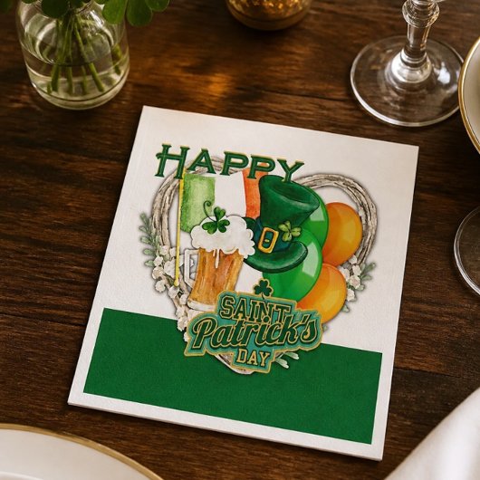 Frohe St. Patrick's Day Party Serviette