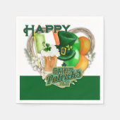 Frohe St. Patrick's Day Party Serviette (Vorderseite)