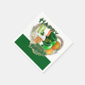 Frohe St. Patrick's Day Party Serviette (Ecke)