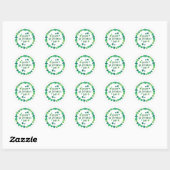 Frohe St. Patrick's Day Shamrock Kranz Aufkleber (Blatt)