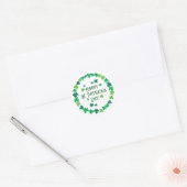Frohe St. Patrick's Day Shamrock Kranz Aufkleber (Umschlag)