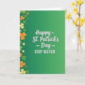 Frohe St. Patrick's Day Stiefschwester Karte (Gelbe Blume)