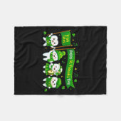 Frohe St. Patricks Tag Zahnfiguren Fleecedecke (Vorderseite (Horizontal))