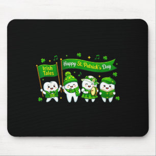 Frohe St. Patricks Tag Zahnfiguren Mousepad