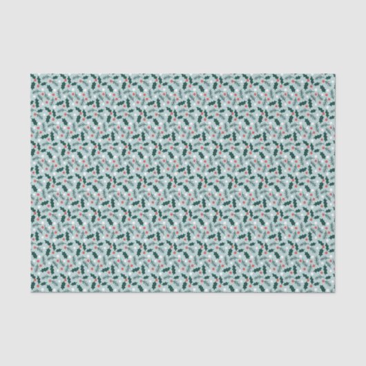 Frohe Stechpalmen-Tage-Tissue-Papier Seidenpapier (Vorderseite)