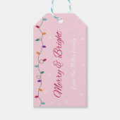 Frohe & strahlende | Stylische Weihnachts-Geschenk Geschenkanhänger (Vorderseite)