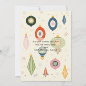 Frohe & strahlende Vintage-Weihnachtskarte  Feiertagskarte (Rückseite)