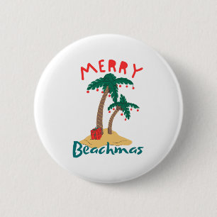 Frohe Strand-Weihnachten im Juli Button