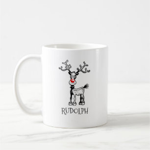 Frohe Stress-Weihnachten mit Rudolph auf einem Bec Kaffeetasse