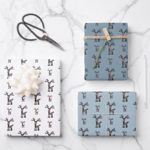 Frohe Stressmas mit Rudolph Geschenkpapier Set