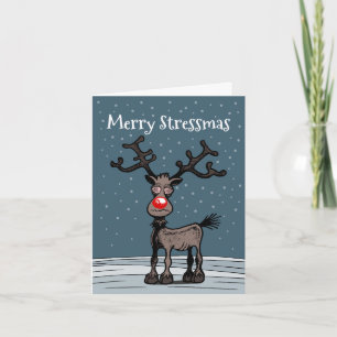 Frohe Stressmas mit Rudolph Weihnachtskarte Feiertagskarte