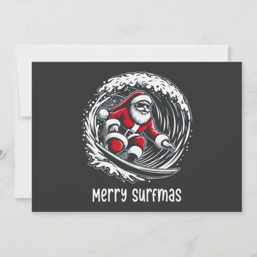 Frohe Surfmas Einladung (Vorderseite)