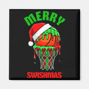 Frohe Swishmas Basketball hässliches Weihnachten X Magnet