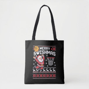 Frohe Swishmas Basketball hässliches Weihnachten X Tasche