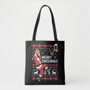 Frohe Swishmas Basketball hässliches Weihnachten X Tasche