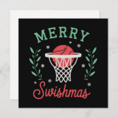 Frohe Swishmas Basketball Weihnachten Sport Xmas  (Vorne/Hinten)