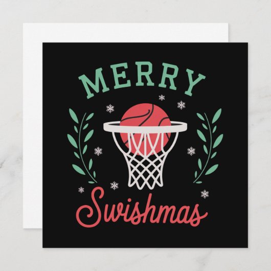 Frohe Swishmas Basketball Weihnachten Sport Xmas (Vorne/Hinten)