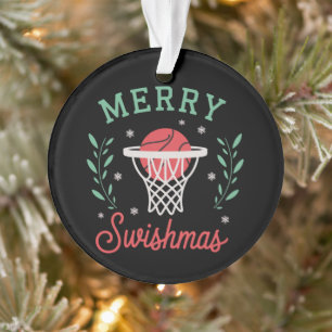 Frohe Swishmas Basketball Weihnachten Sport Xmas Ornament
