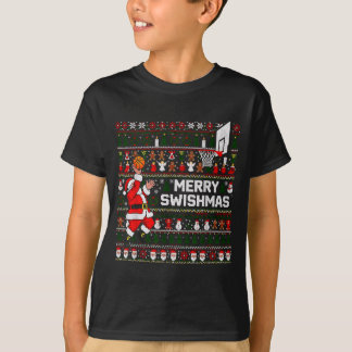Frohe Swishmas Santa Basketball hässlicher Pullove T-Shirt