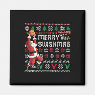 Frohe Swishmas Sketll hässlicher Weihnachtspullove Magnet