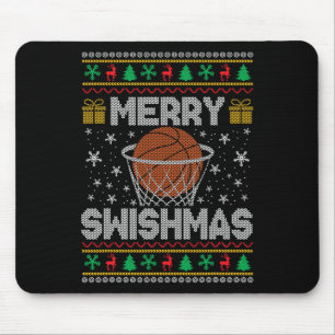 Frohe Swishmas Sketll hässlicher Weihnachtspullove Mousepad