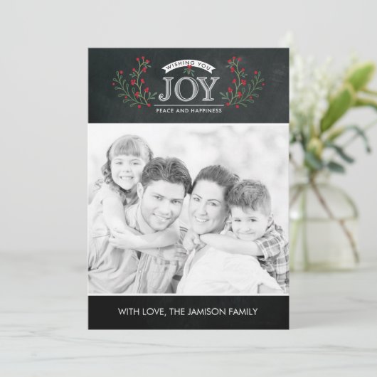 Frohe Tafel-Weihnachtskarte Feiertagskarte (Stehend Vorderseite)